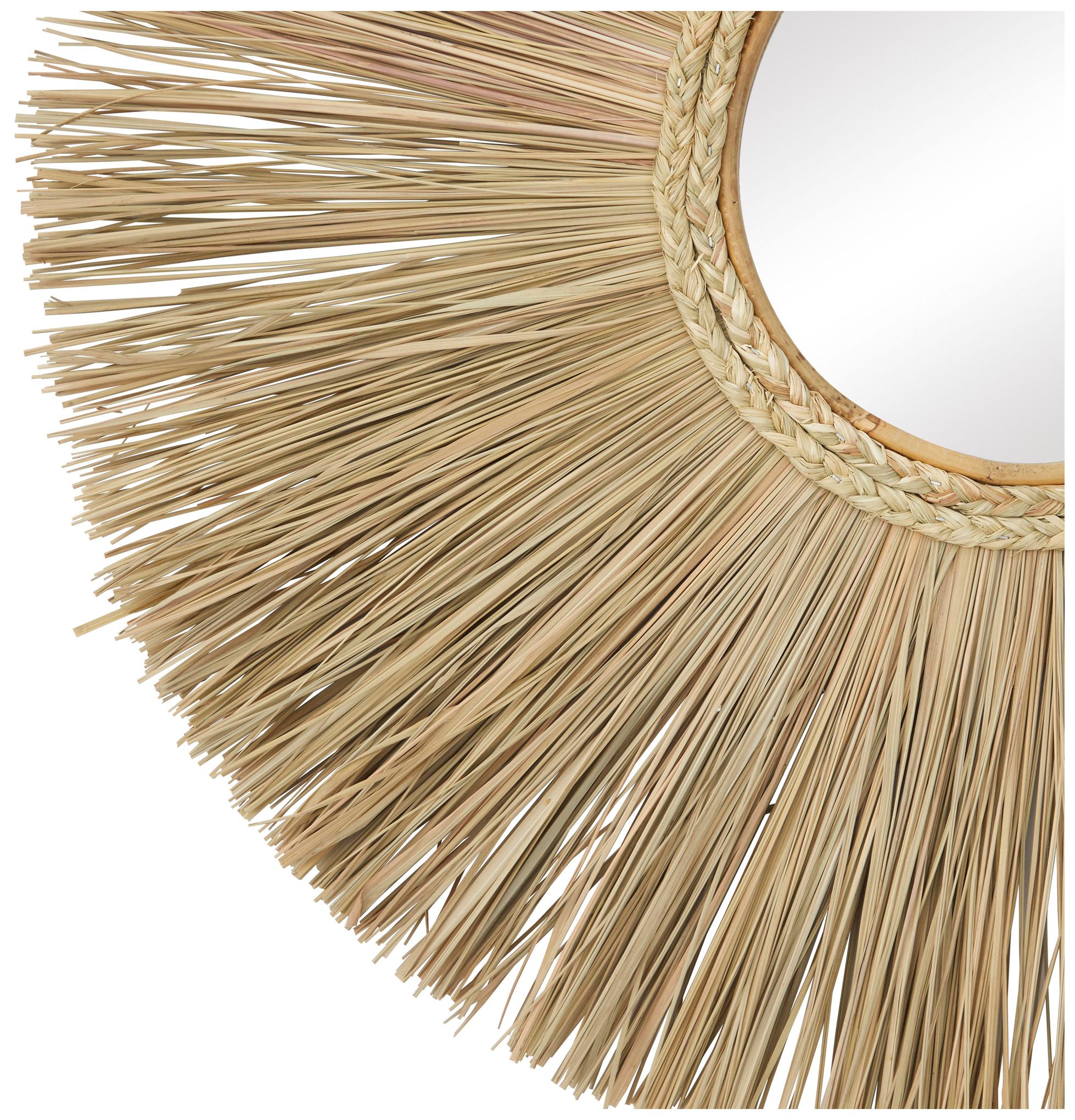 Image 3 Brown Wood Bohemian Wall Mirror, 32" x 2" x 32" more views