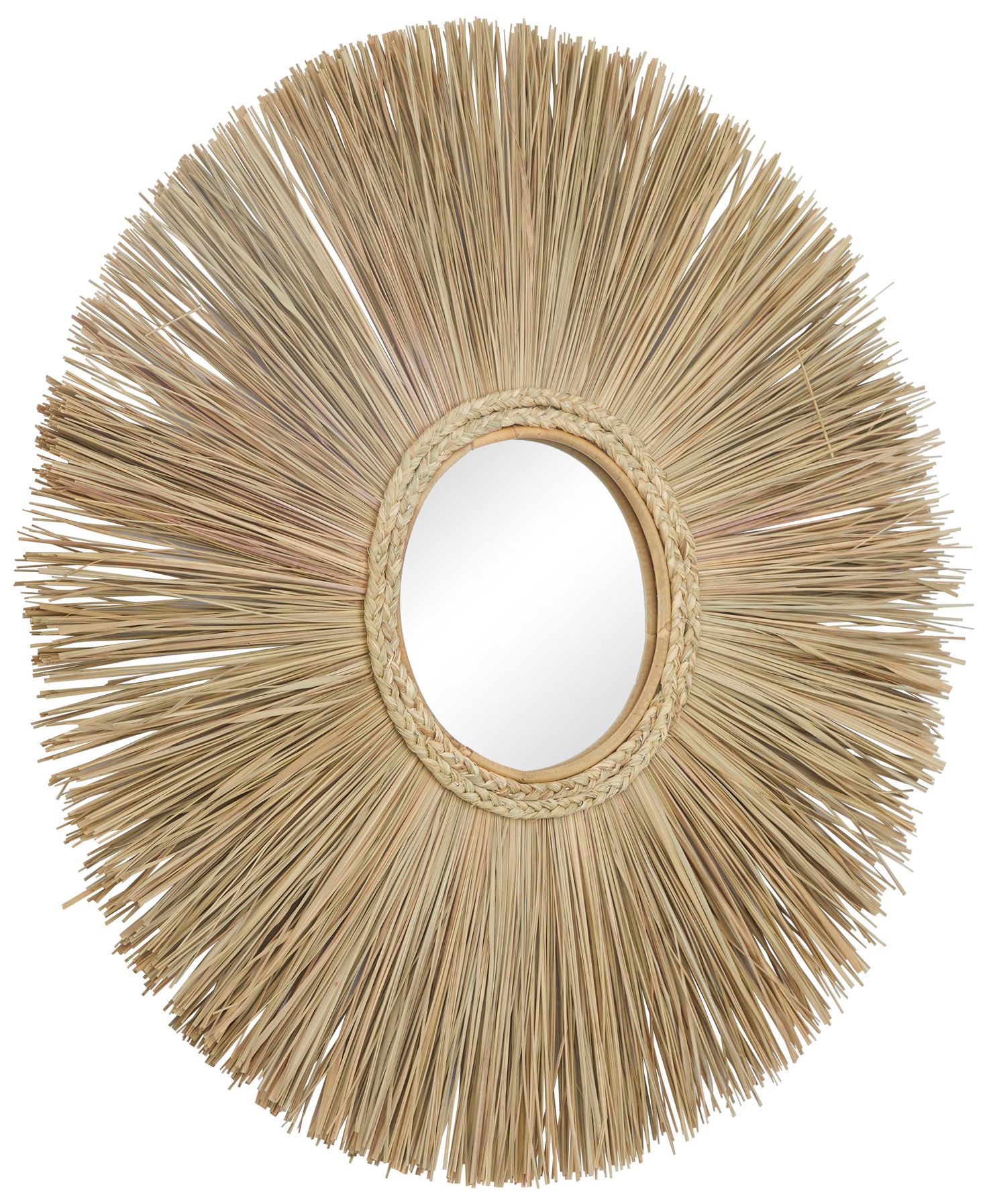 Image 5 Brown Wood Bohemian Wall Mirror, 32" x 2" x 32" more views