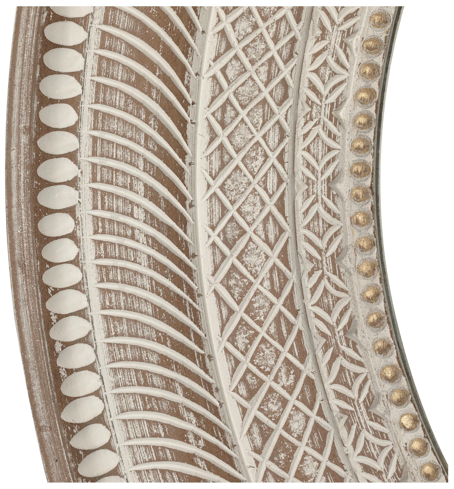 Image 3 Brown Wood Bohemian Wall Mirror, 48" x 2" x 48" more views