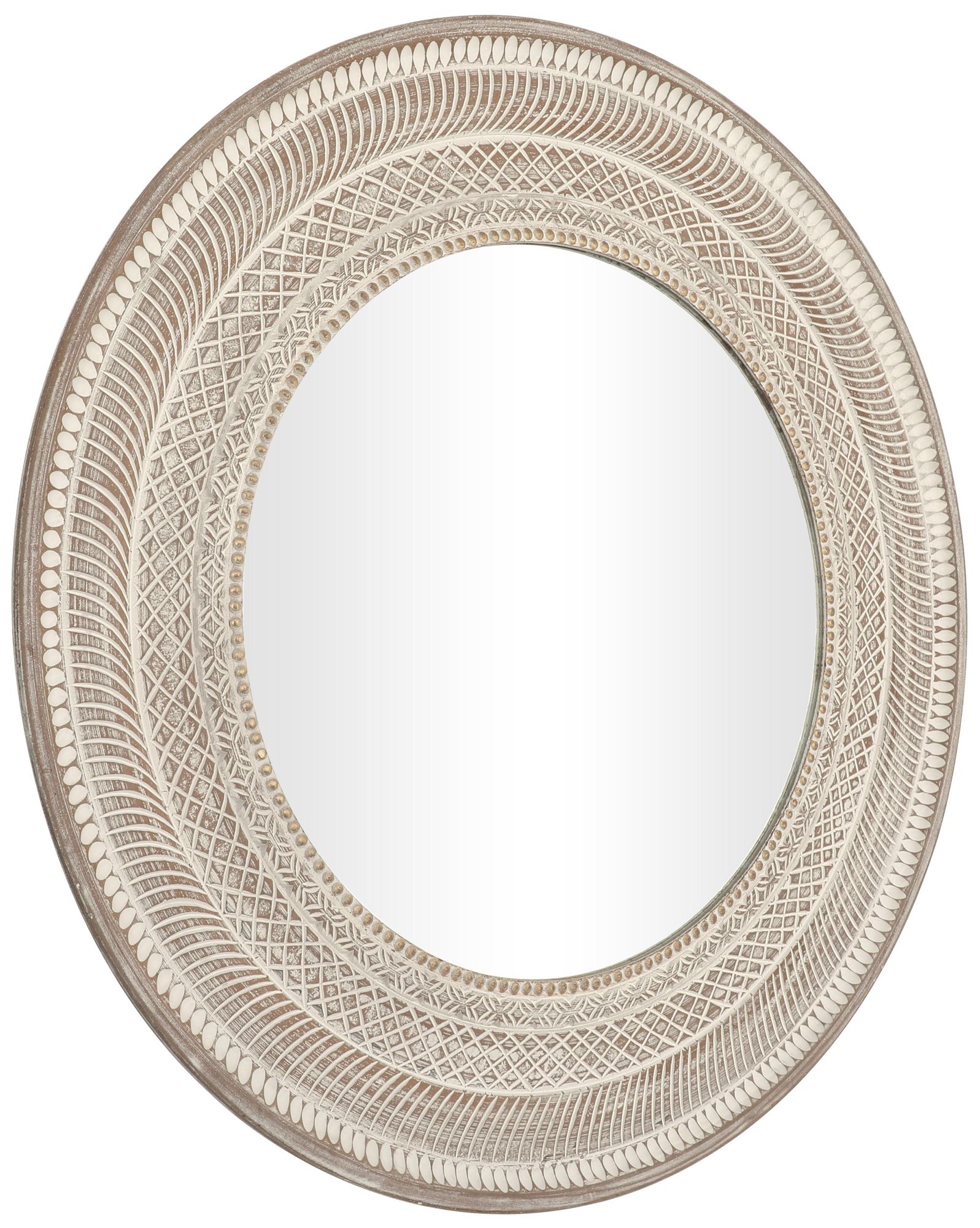 Image 5 Brown Wood Bohemian Wall Mirror, 48" x 2" x 48" more views