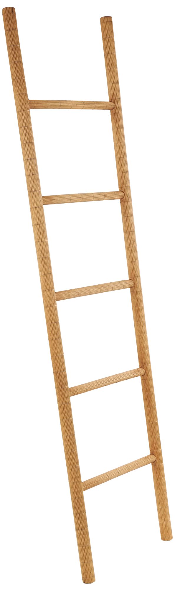 Image 6 Brown Wood Coastal Ladder, 17" x 2" x 71" more views