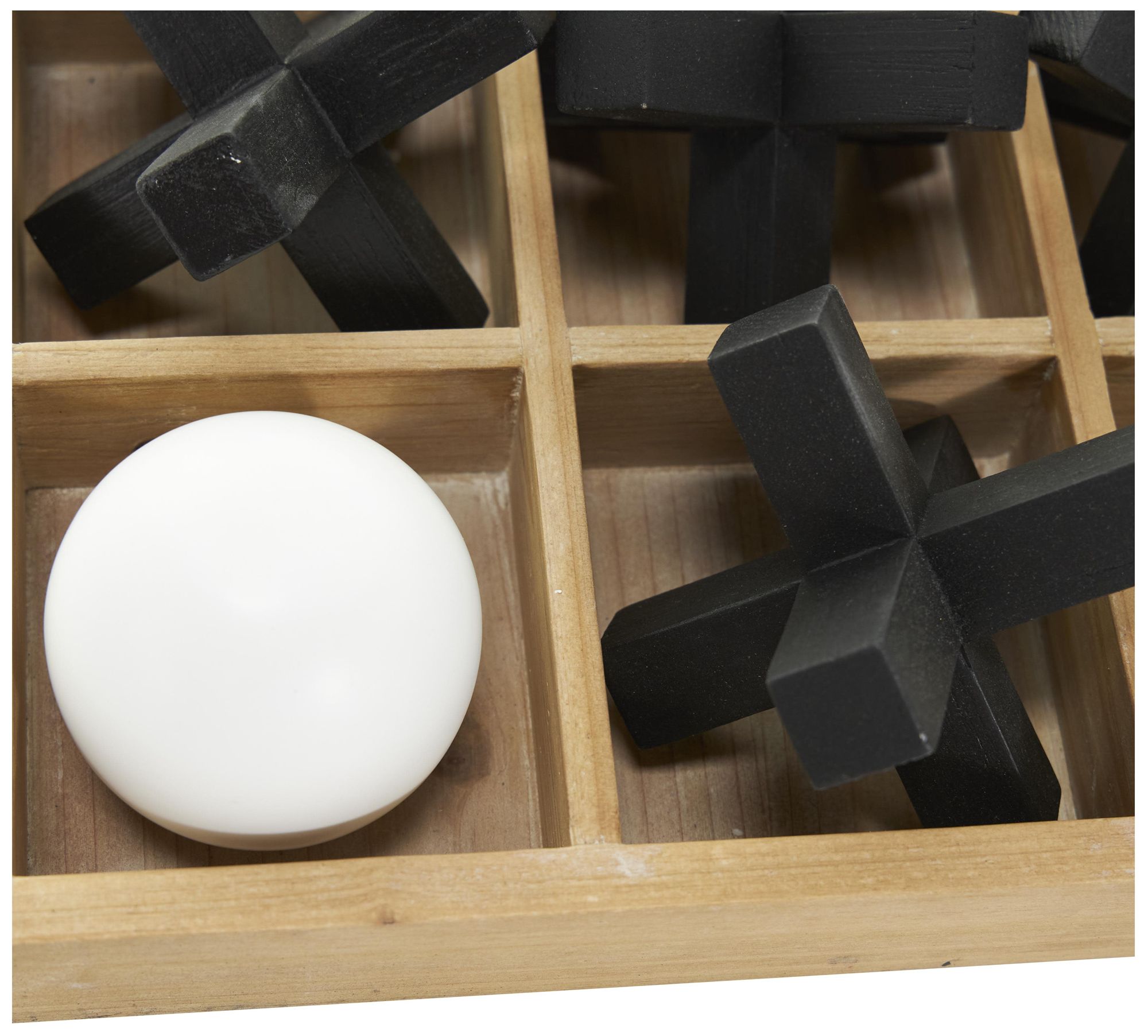 Image 3 Brown Wood Contemporary Game Set, 12" x 12" x 4" more views