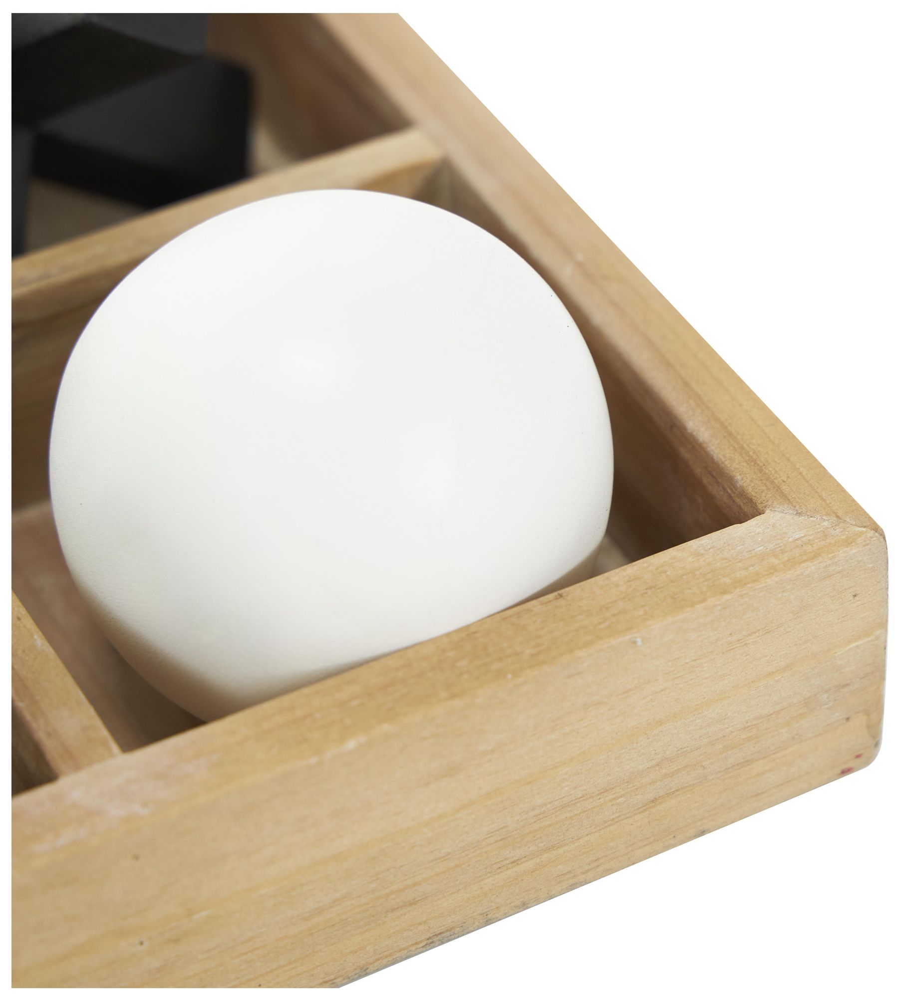 Image 4 Brown Wood Contemporary Game Set, 12" x 12" x 4" more views