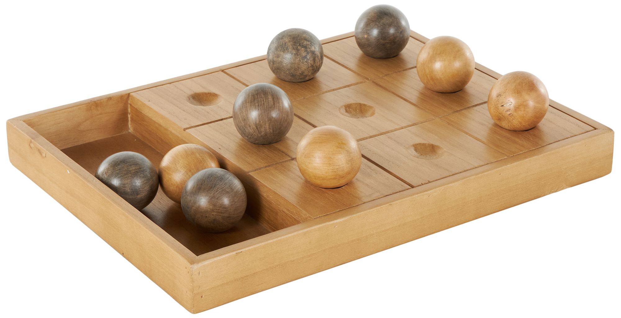 Image 2 Brown Wood Contemporary Game Set, 12" x 16" x 2"