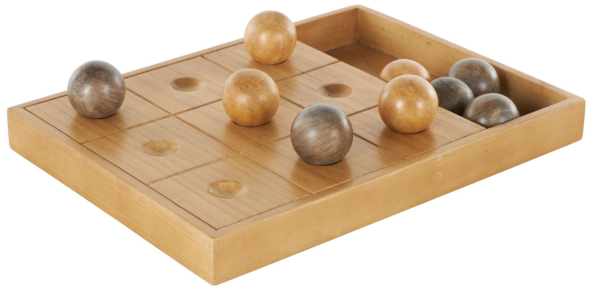 Image 5 Brown Wood Contemporary Game Set, 12" x 16" x 2" more views