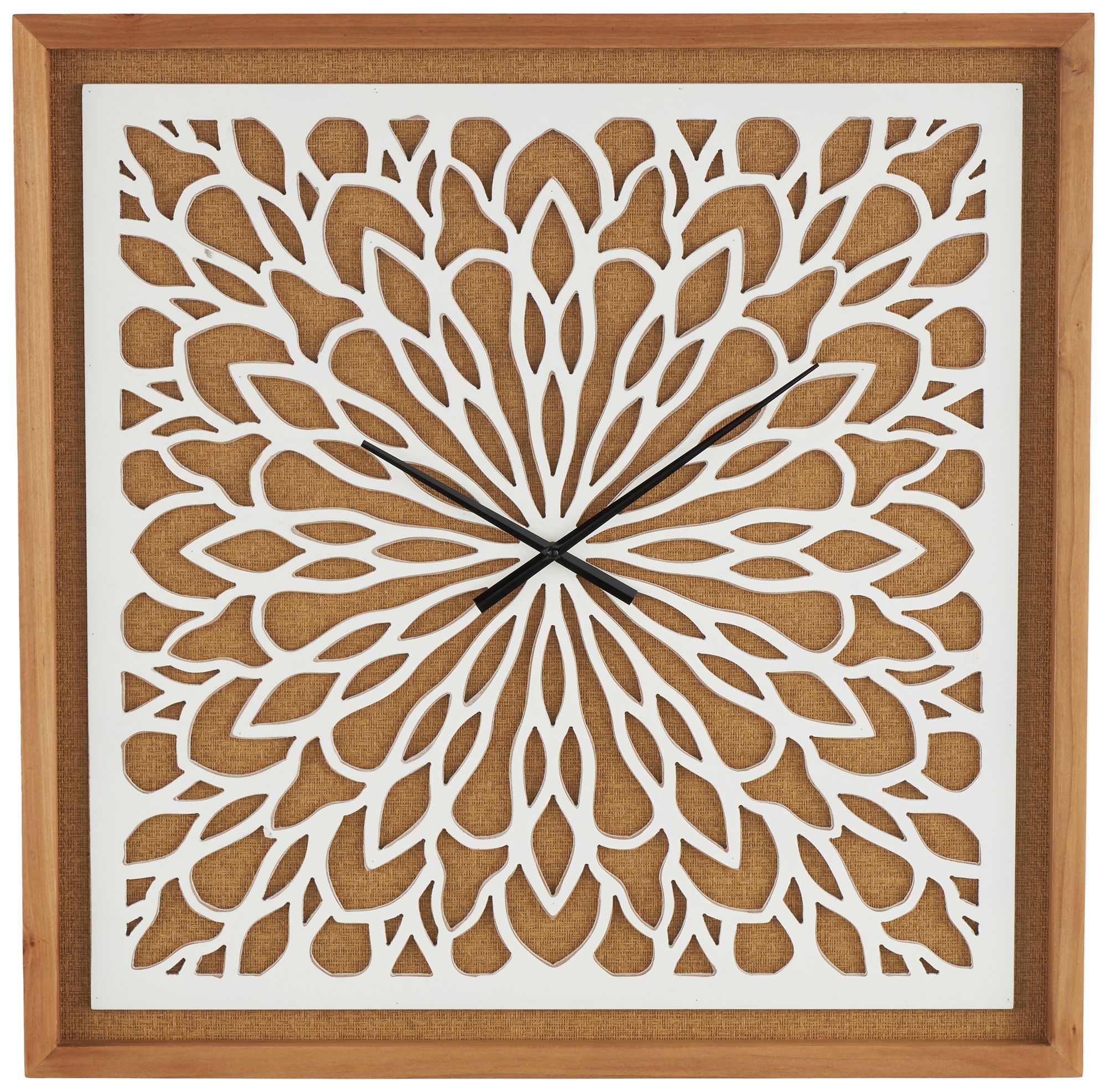 Image 2 Brown Wood Contemporary Wall Clock, 32" x 2" x 32"