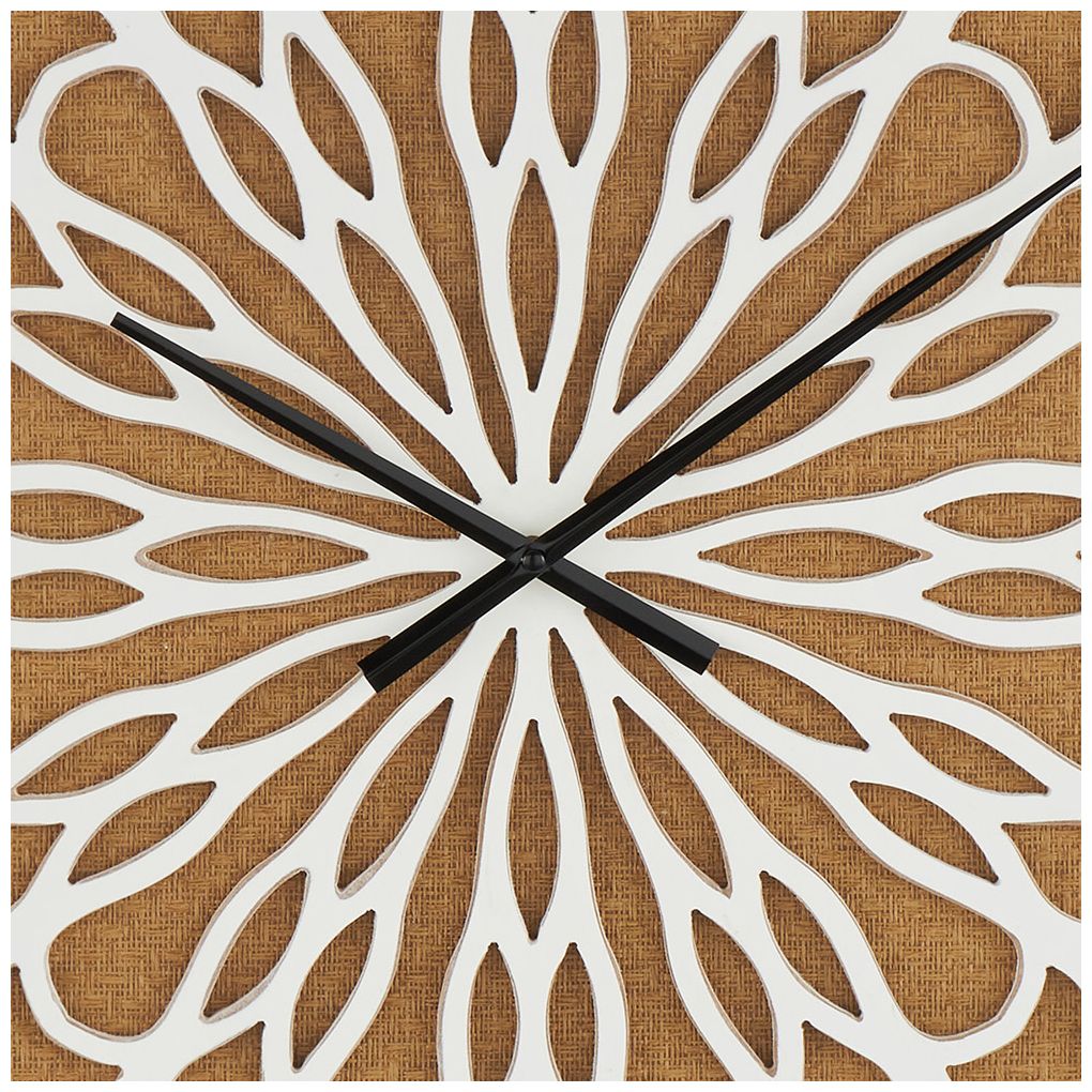 Brown Wood Contemporary Wall Clock, 32" x 2" x 32"