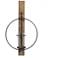 Brown Wood Contemporary Wall Sconce, 16" x 6" x 28"