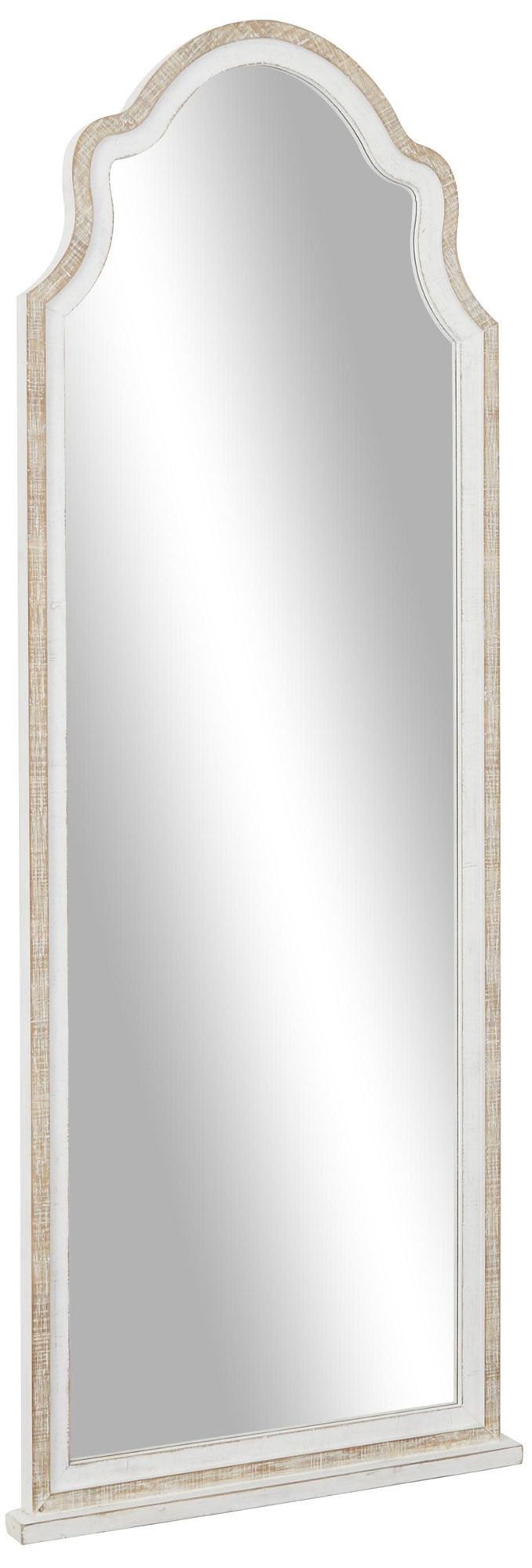 Image 5 Brown Wood Country Cottage Wall Mirror, 26" x 3" x 70" more views
