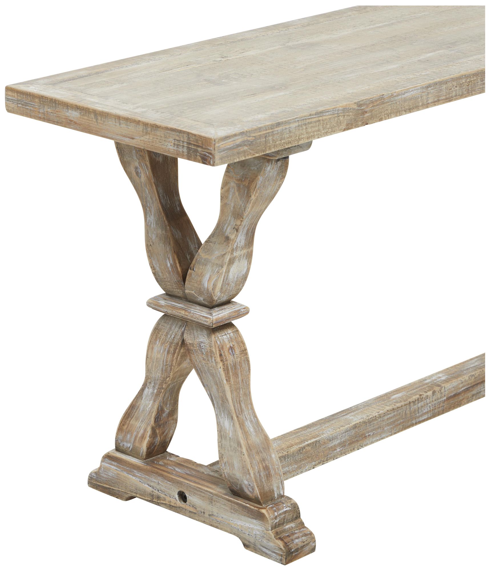 Thumbnail3 of Brown Wood Farmhouse Bench, 47" x 12" x 20" more views