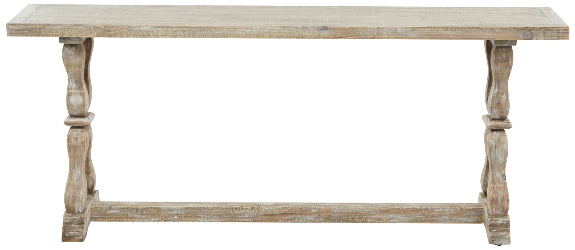 Brown Wood Farmhouse Bench, 47" x 12" x 20"