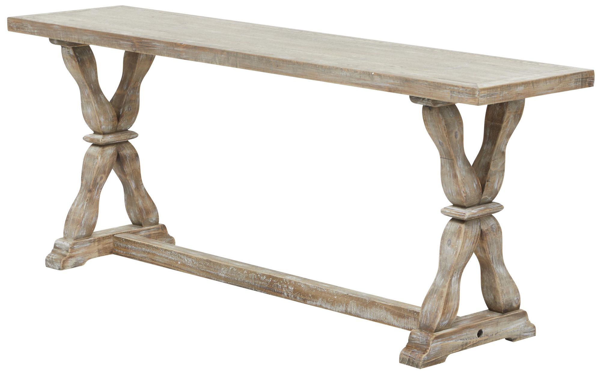 Brown Wood Farmhouse Bench, 47" x 12" x 20"