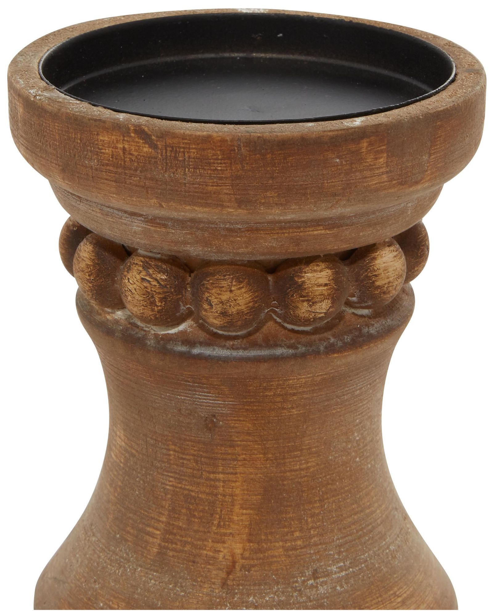 Image 3 Brown Wood Farmhouse Candle Holder, S/3 12", 9", 7"H more views