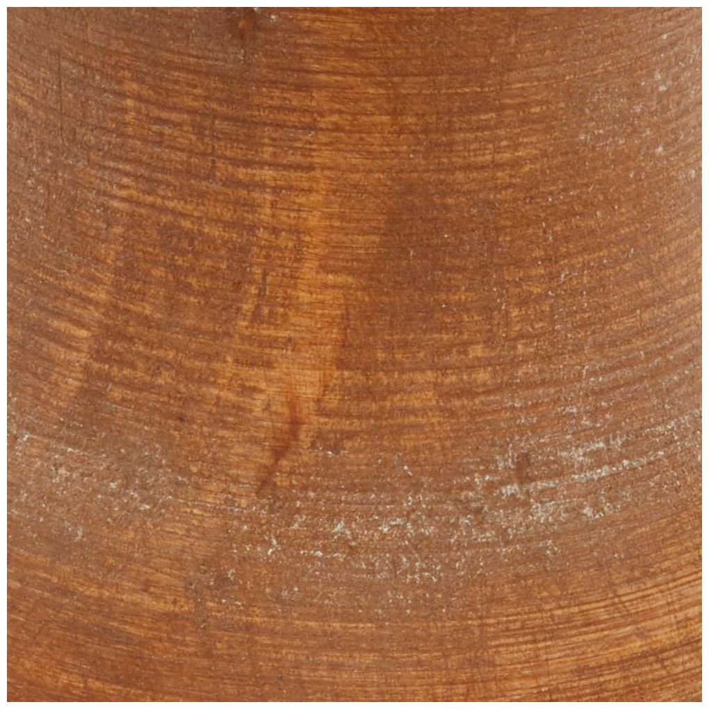 Brown Wood Farmhouse Candle Holder, S/3 12", 9", 7"H