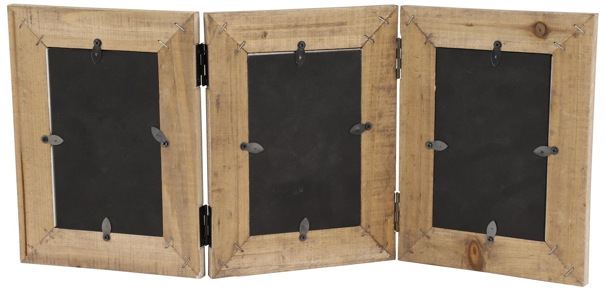 Image 4 Brown Wood Farmhouse Photo Frame, 20" x 1" x 9" more views