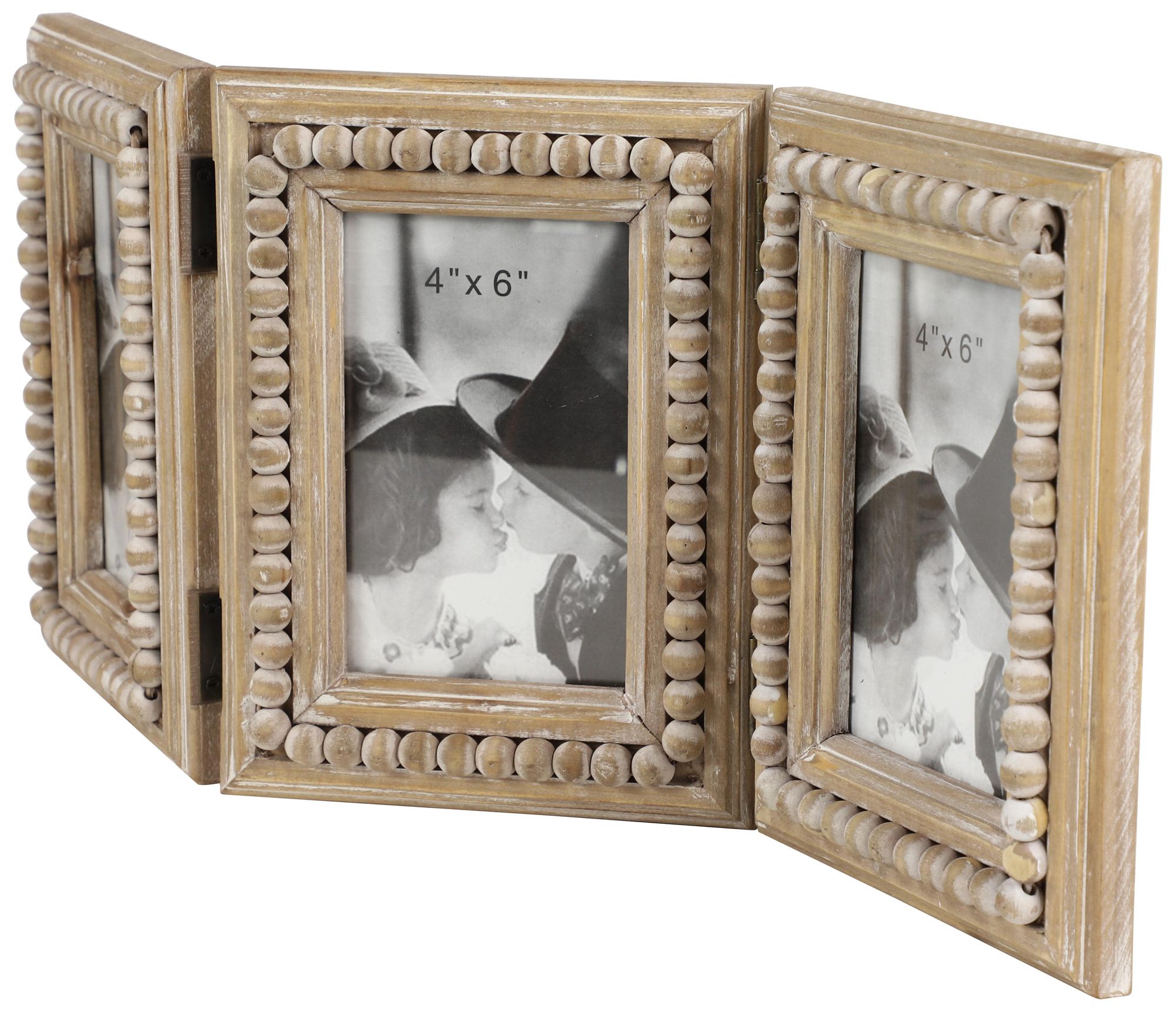 Image 5 Brown Wood Farmhouse Photo Frame, 20" x 1" x 9" more views