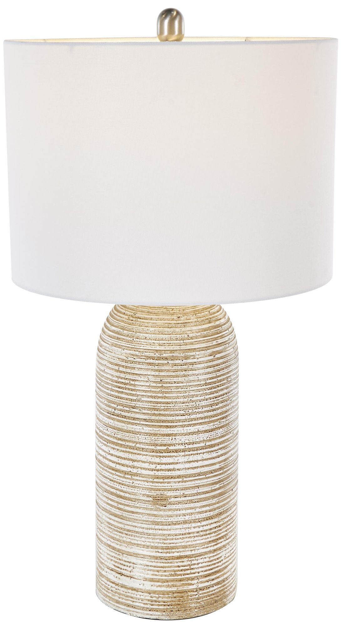 Brown Wood Farmhouse Table Lamp, 14" x 14" x 27"