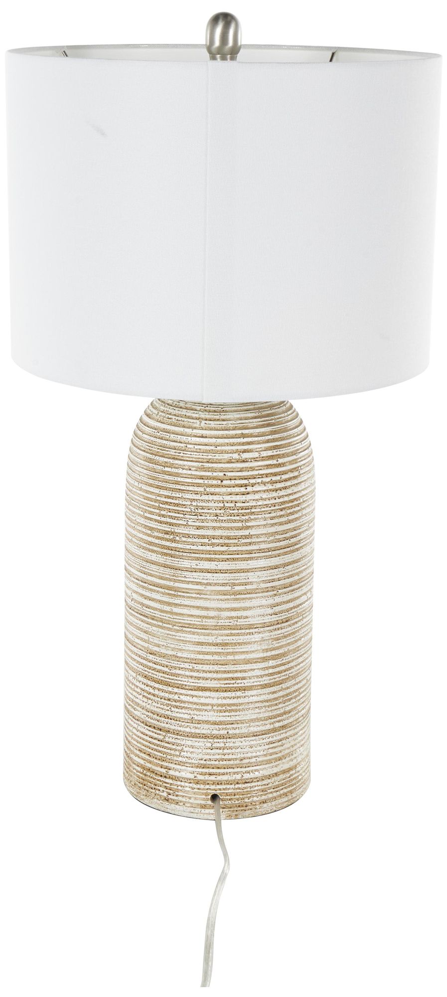 Image 5 Brown Wood Farmhouse Table Lamp, 14" x 14" x 27" more views