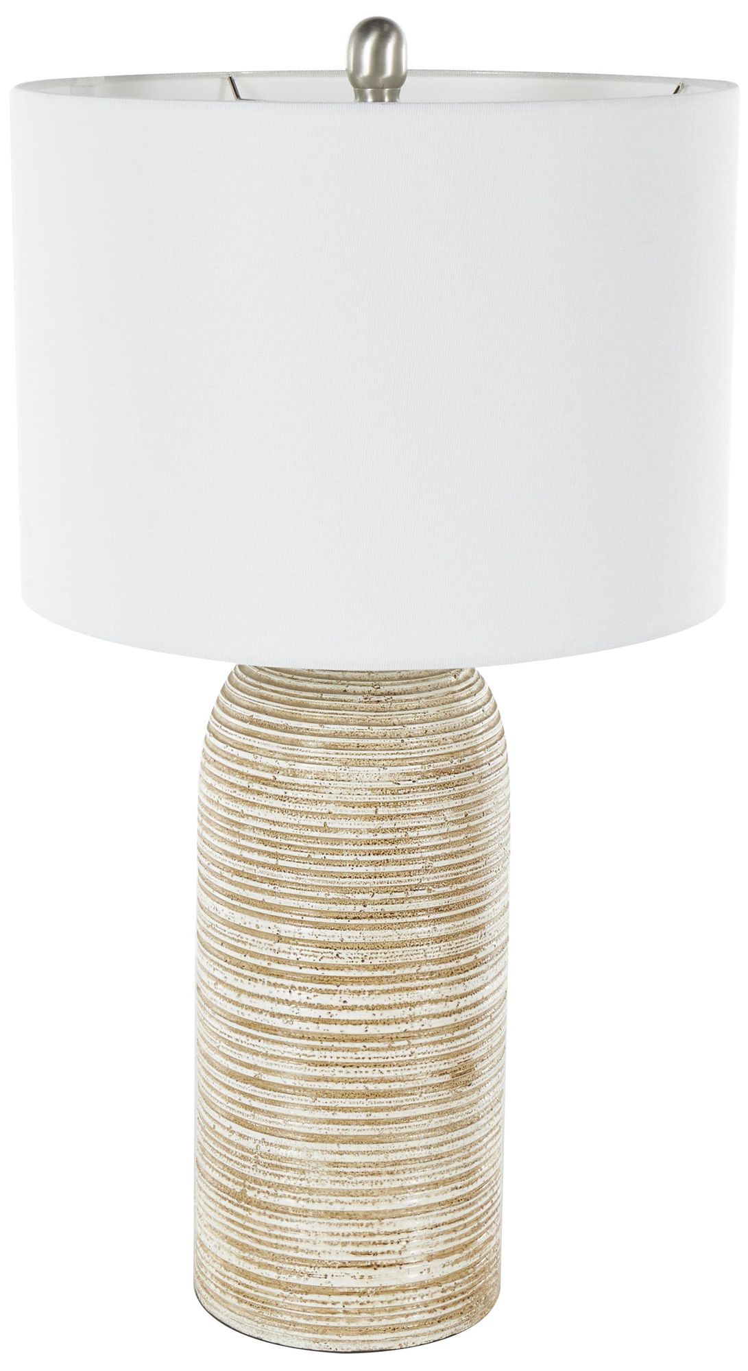 Image 6 Brown Wood Farmhouse Table Lamp, 14" x 14" x 27" more views