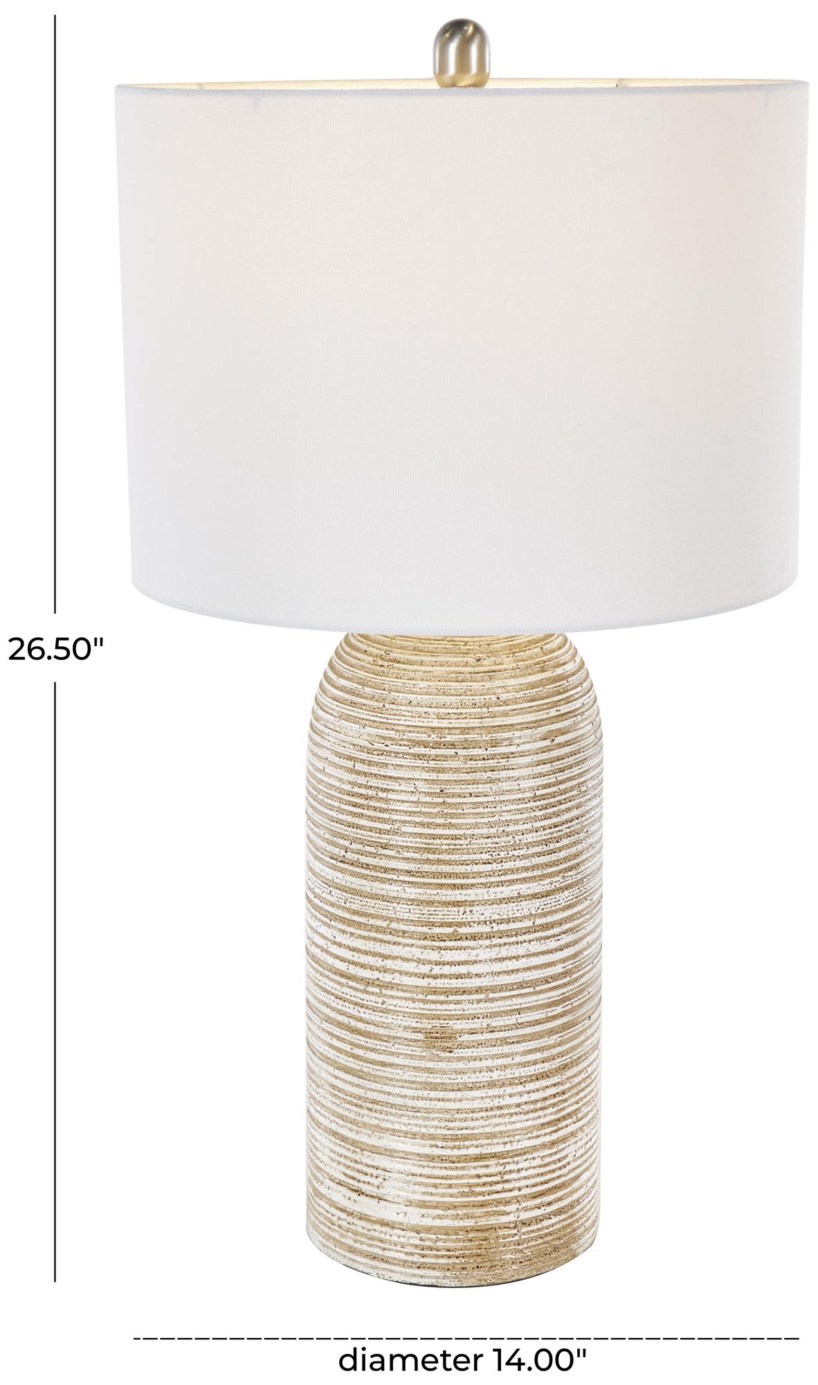 Image 7 Brown Wood Farmhouse Table Lamp, 14" x 14" x 27" more views