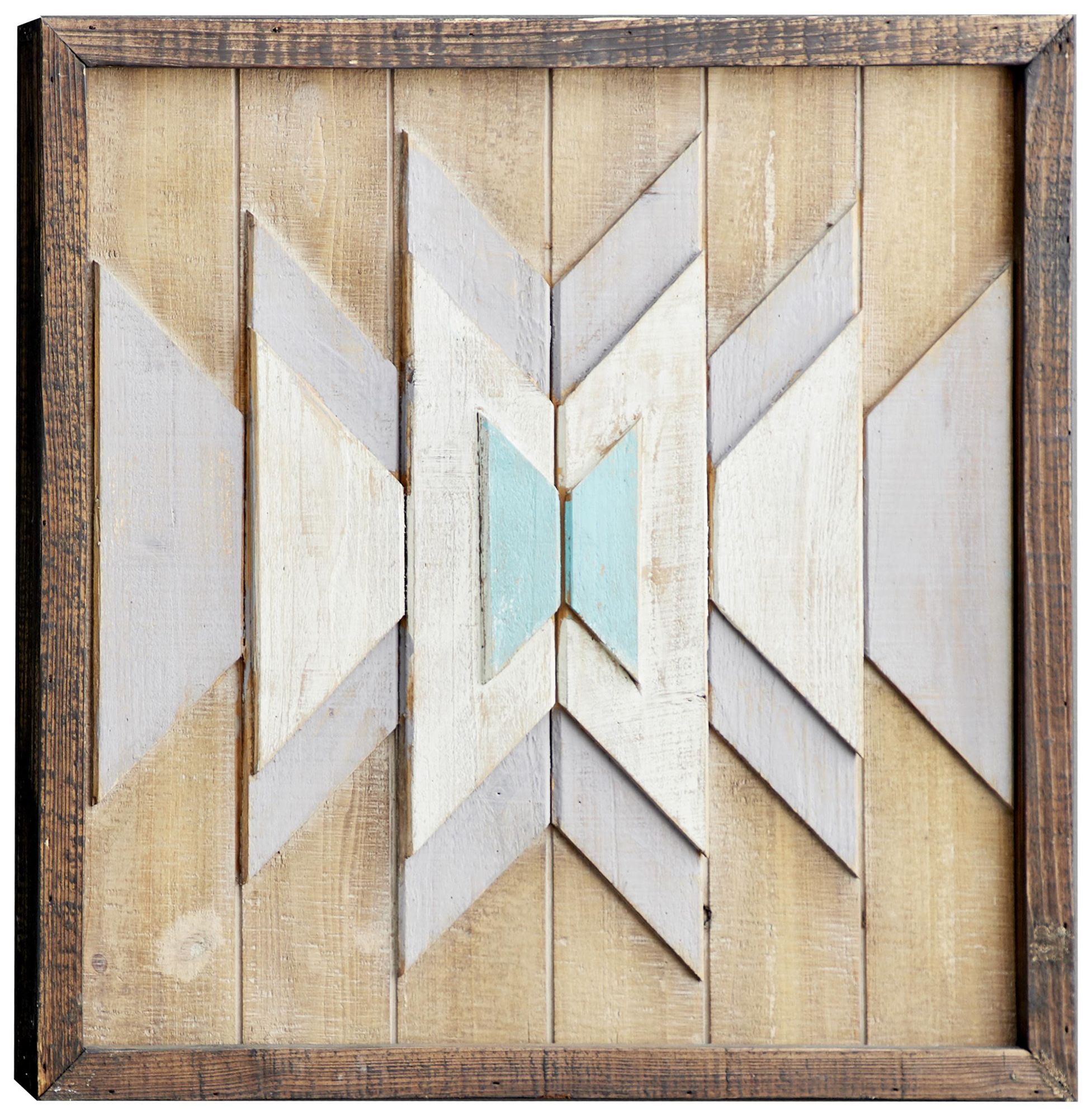 Image 2 Brown Wood Farmhouse Wall Decor, 20" x 2" x 20"