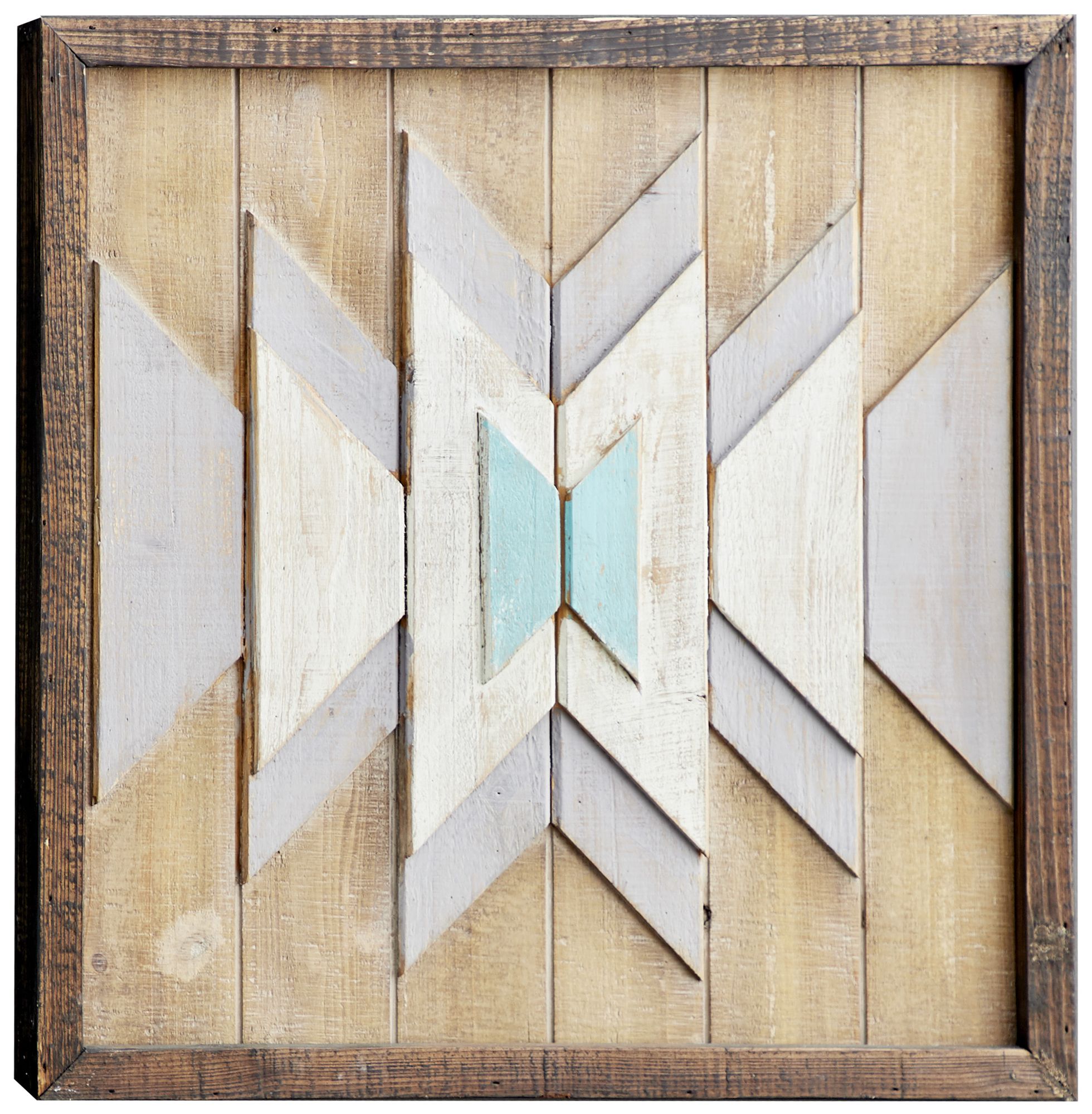 Image 6 Brown Wood Farmhouse Wall Decor, 20" x 2" x 20" more views