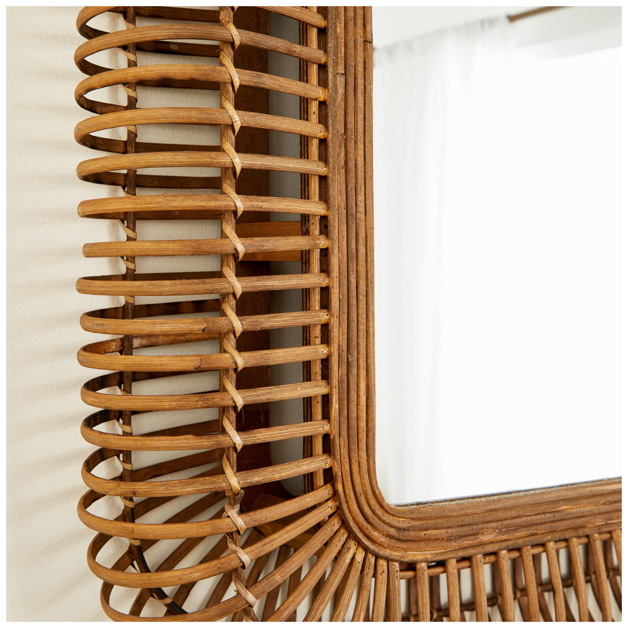 Image 2 Brown Wood Farmhouse Wall Mirror, 28" x 4" x 39" more views