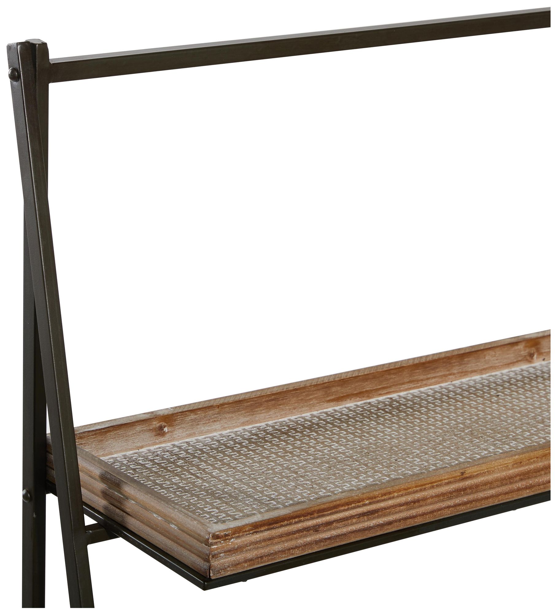 Image 3 Brown Wood Industrial Shelving Unit, 21" x 12" x 47" more views