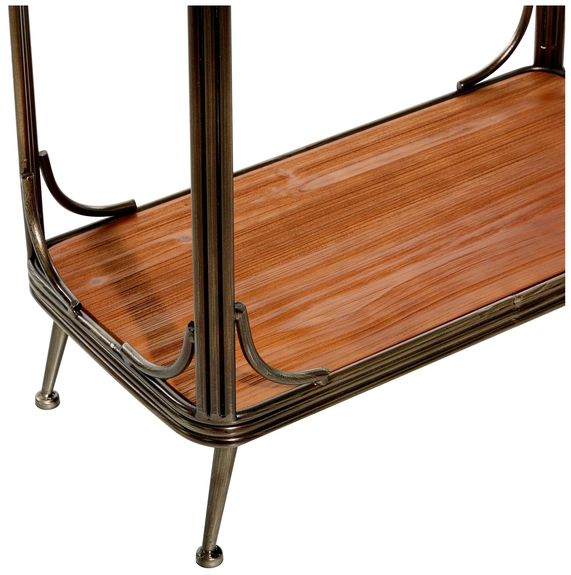 Image 2 Brown Wood Industrial Shelving Unit, 24" x 10" x 71" more views