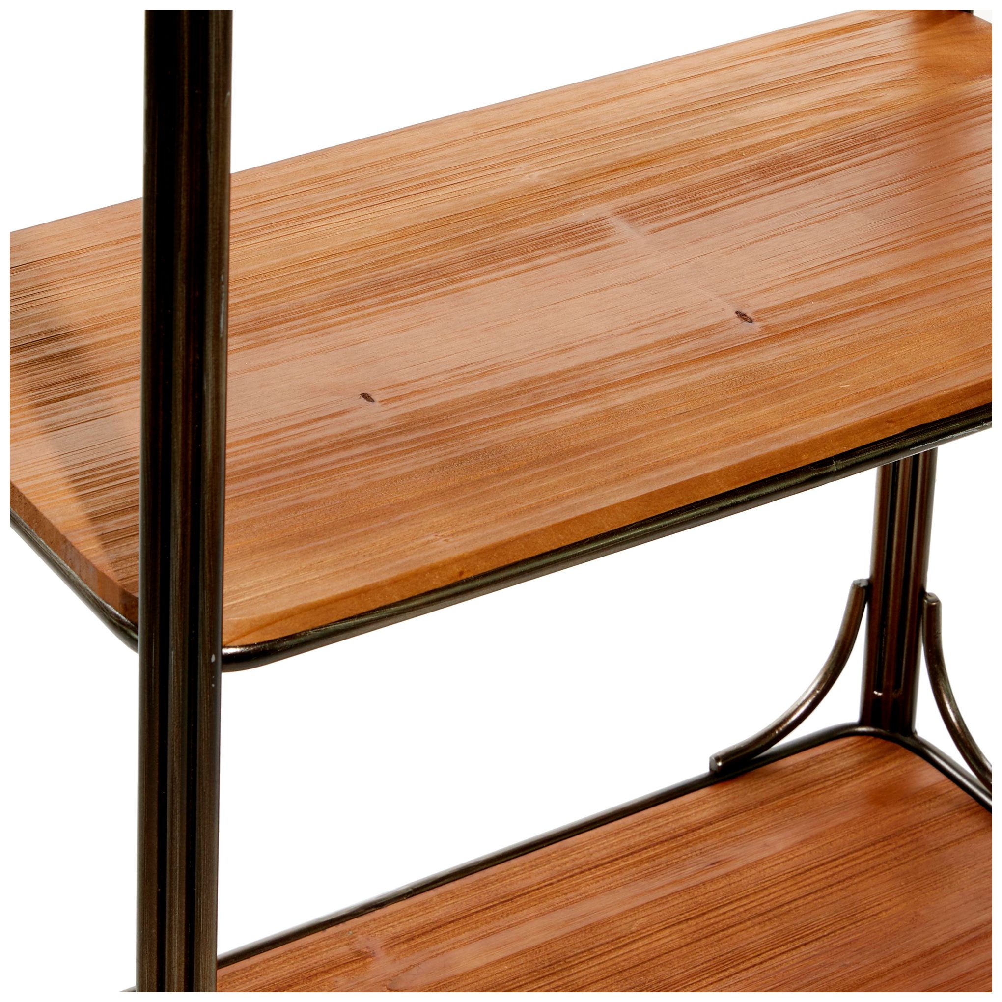Image 3 Brown Wood Industrial Shelving Unit, 24" x 10" x 71" more views