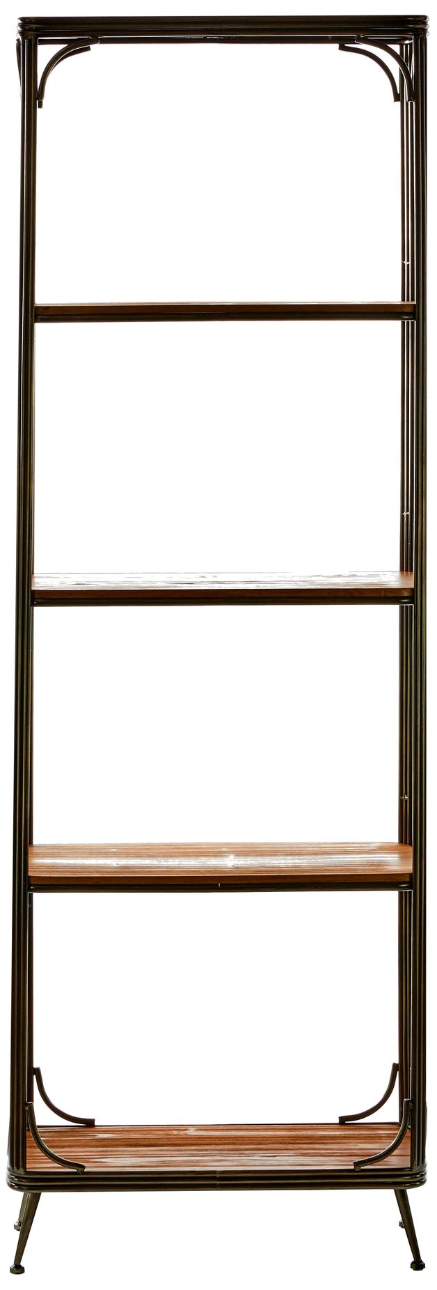Image 5 Brown Wood Industrial Shelving Unit, 24" x 10" x 71" more views