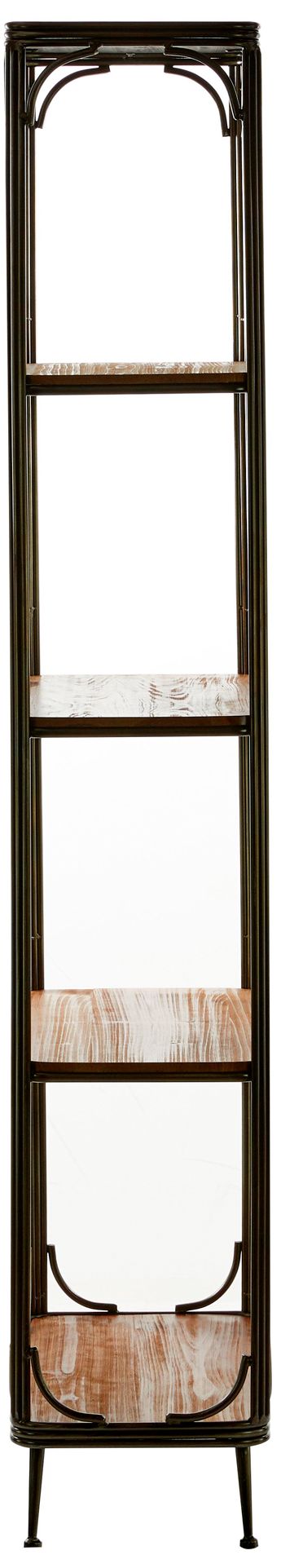 Image 6 Brown Wood Industrial Shelving Unit, 24" x 10" x 71" more views