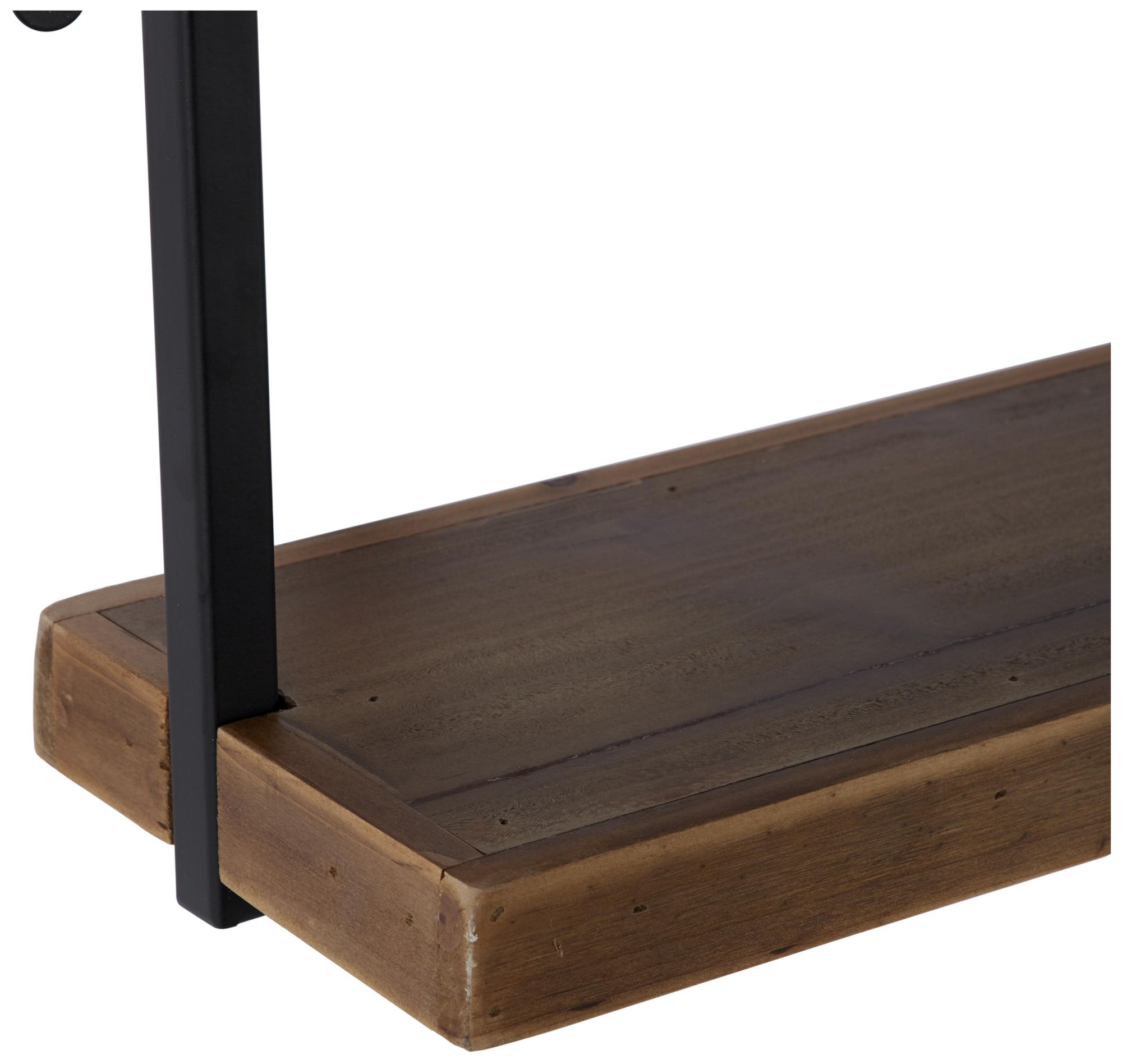 Image 3 Brown Wood Industrial Wall Shelf, S/3 8", 9", 10"H more views