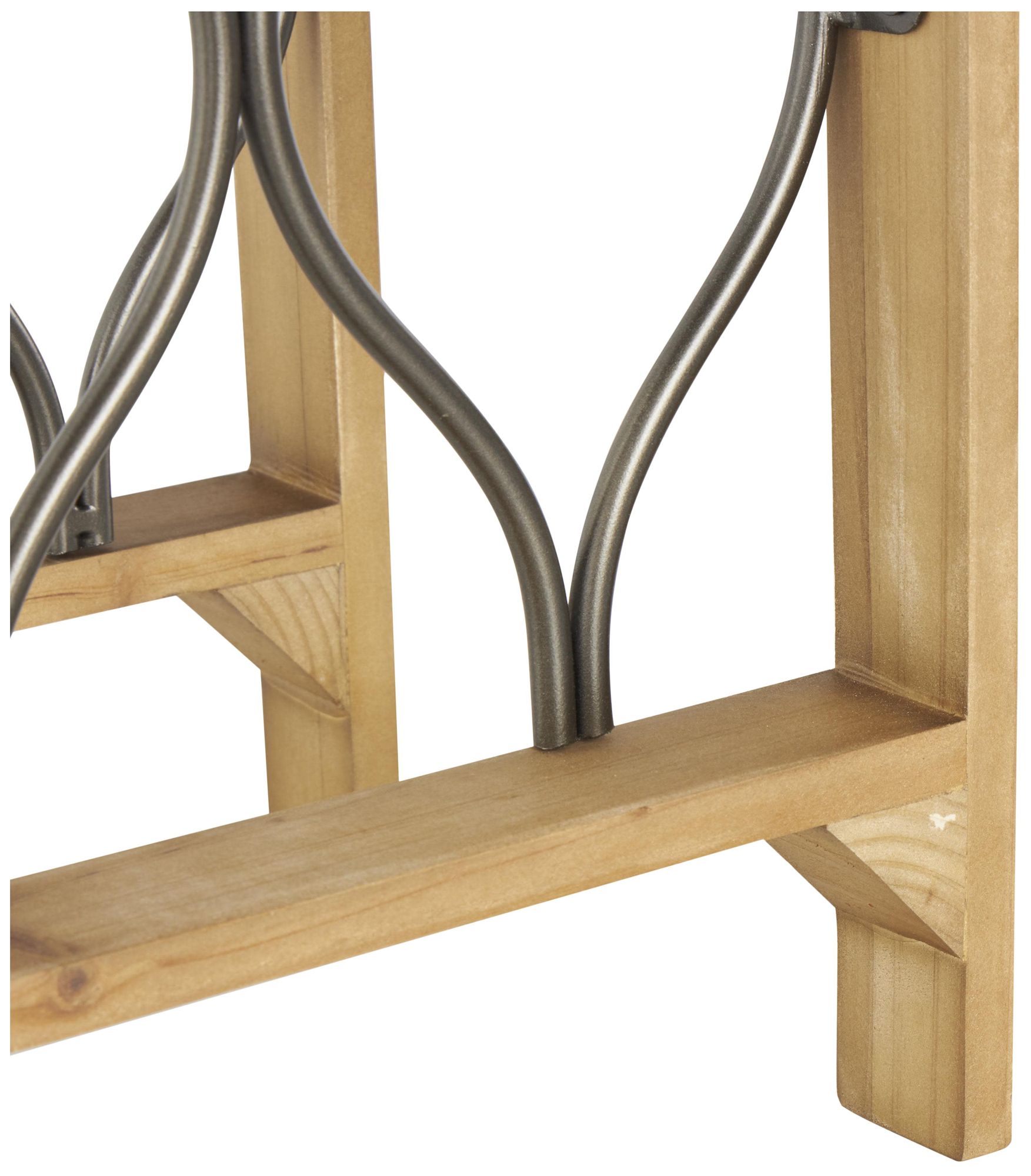 Image 4 Brown Wood Industrial Wine Rack, 10" x 9" x 29" more views