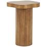 Brown Wood Modern Accent Table, 15" x 15" x 23"