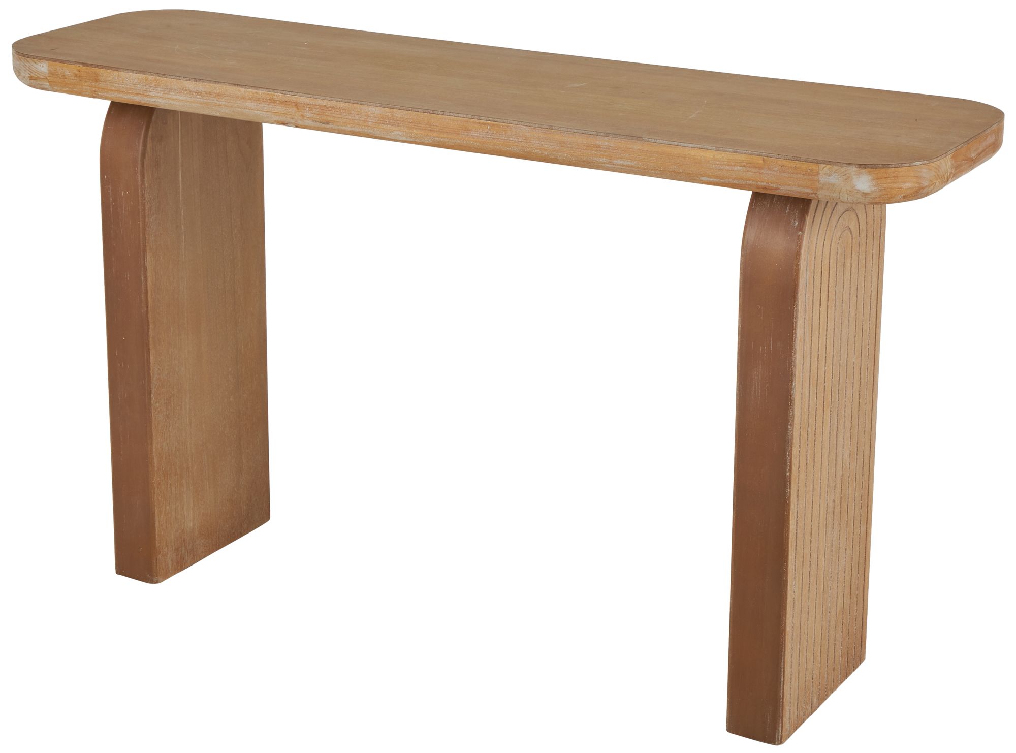 Image 2 Brown Wood Modern Console Table, 55" x 16" x 32"