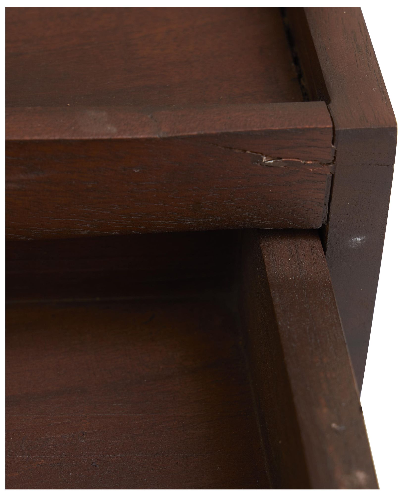 Image 3 Brown Wood Modern Tray, 18" x 11" x 5" more views