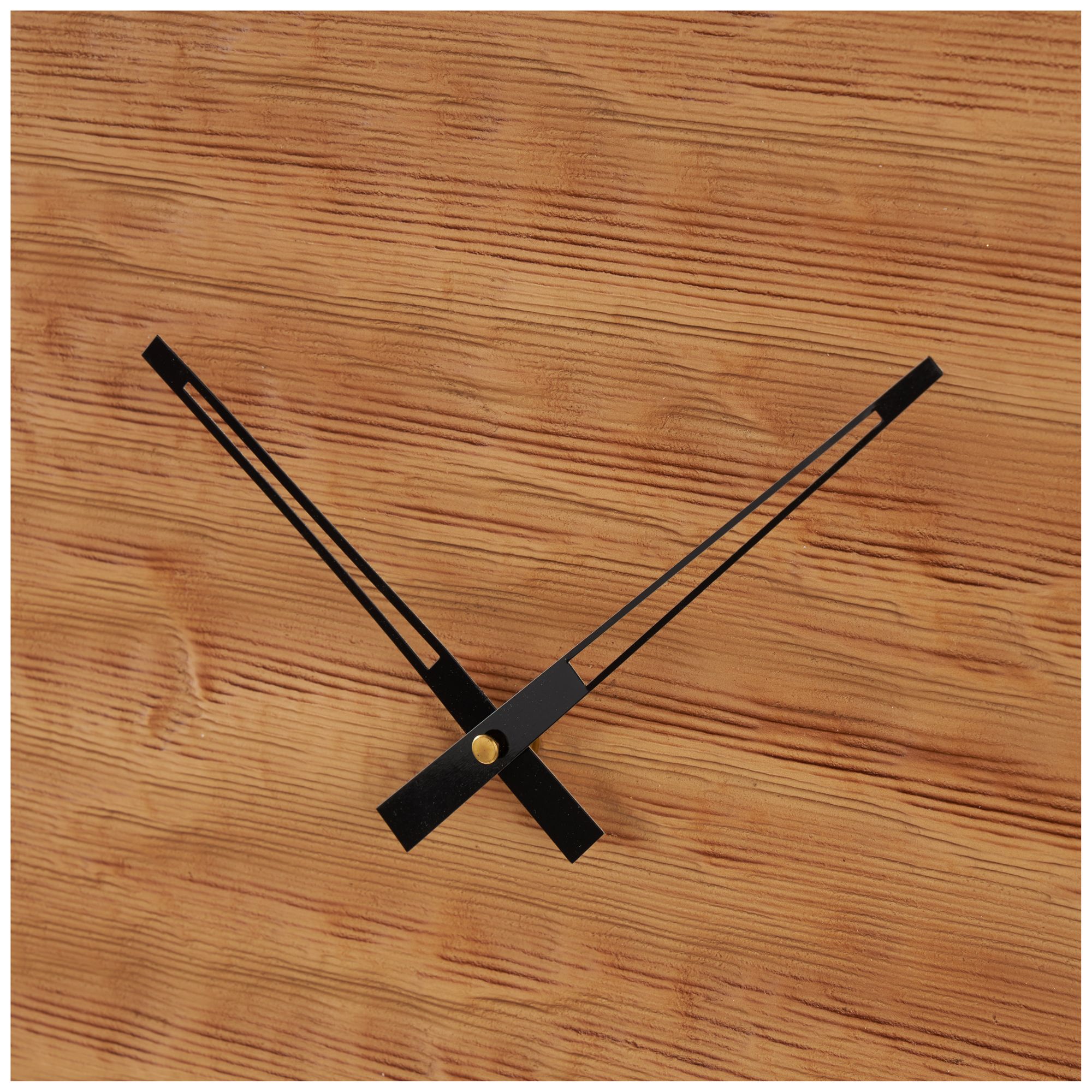 Image 4 Brown Wood Modern Wall Clock, 19" x 2" x 20" more views