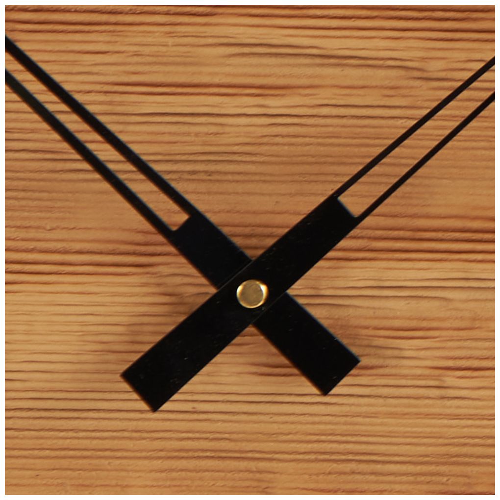 Brown Wood Modern Wall Clock, 19" x 2" x 20"