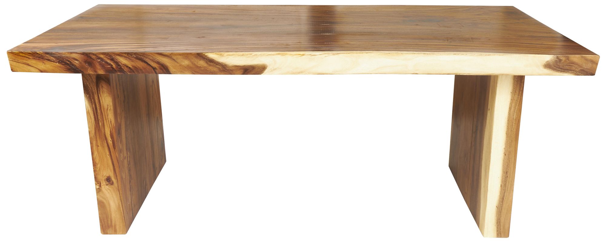 Image 5 Brown Wood Natural Dining Table, 79" x 42" x 30" more views