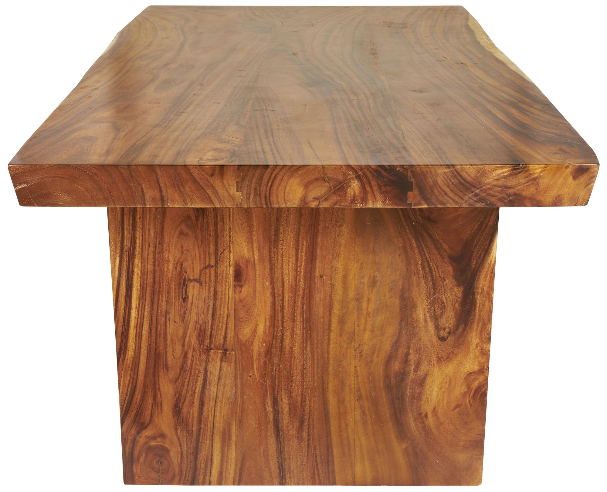 Image 6 Brown Wood Natural Dining Table, 79" x 42" x 30" more views