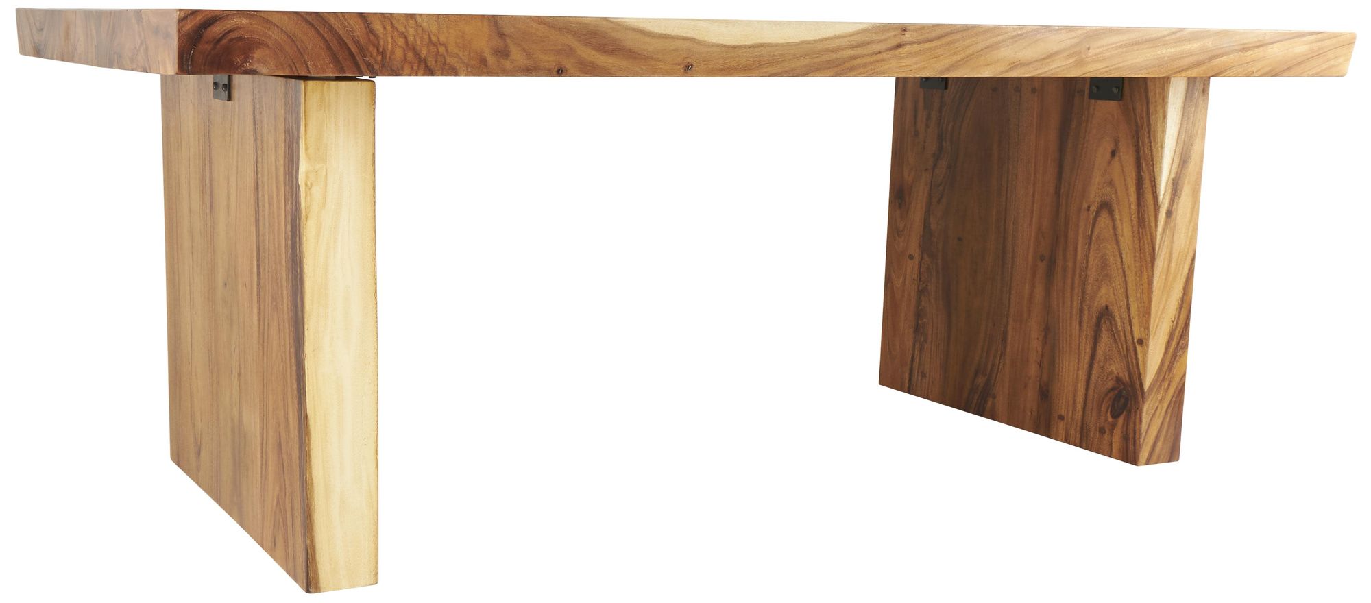 Brown Wood Natural Dining Table, 79" x 42" x 30"