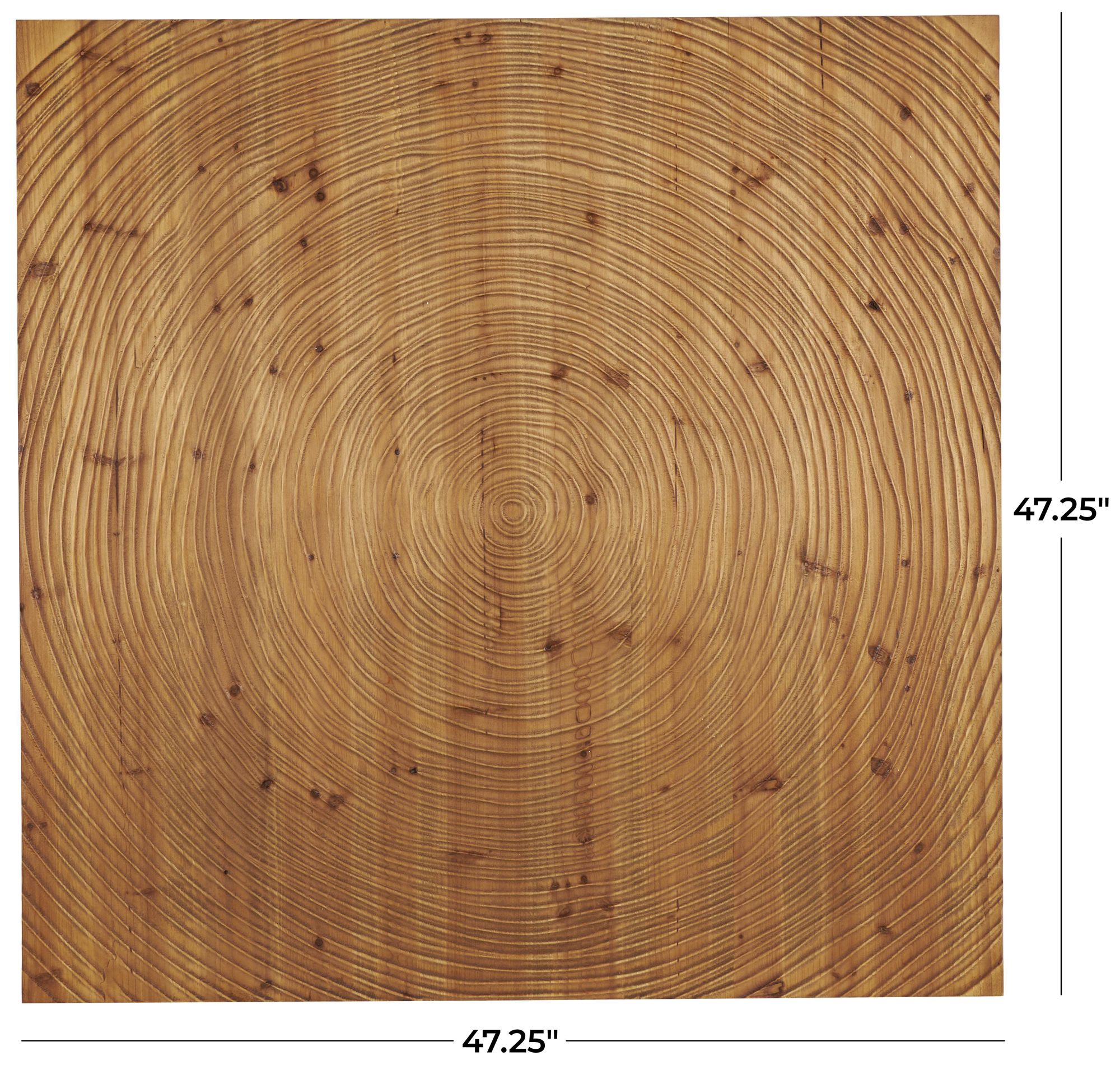 Image 7 Brown Wood Natural Wall Decor, 47" x 2" x 47 more views