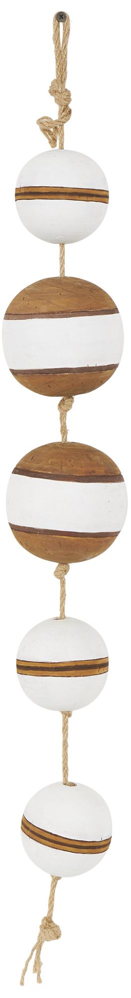 Image 5 Brown Wood Nautical Wall Decor, 4" x 4" x 24" more views