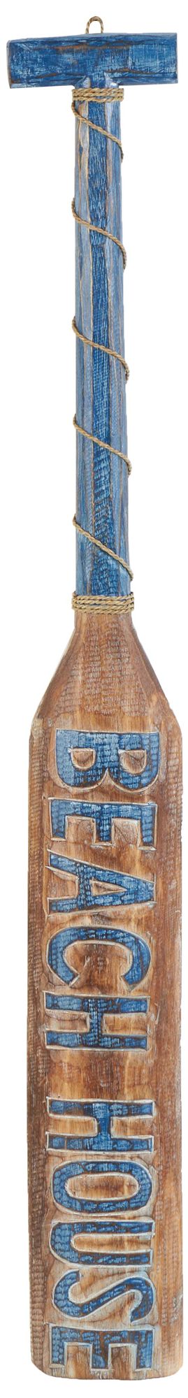 Image 2 Brown Wood Nautical Wall Decor, 6" x 2" x 47"