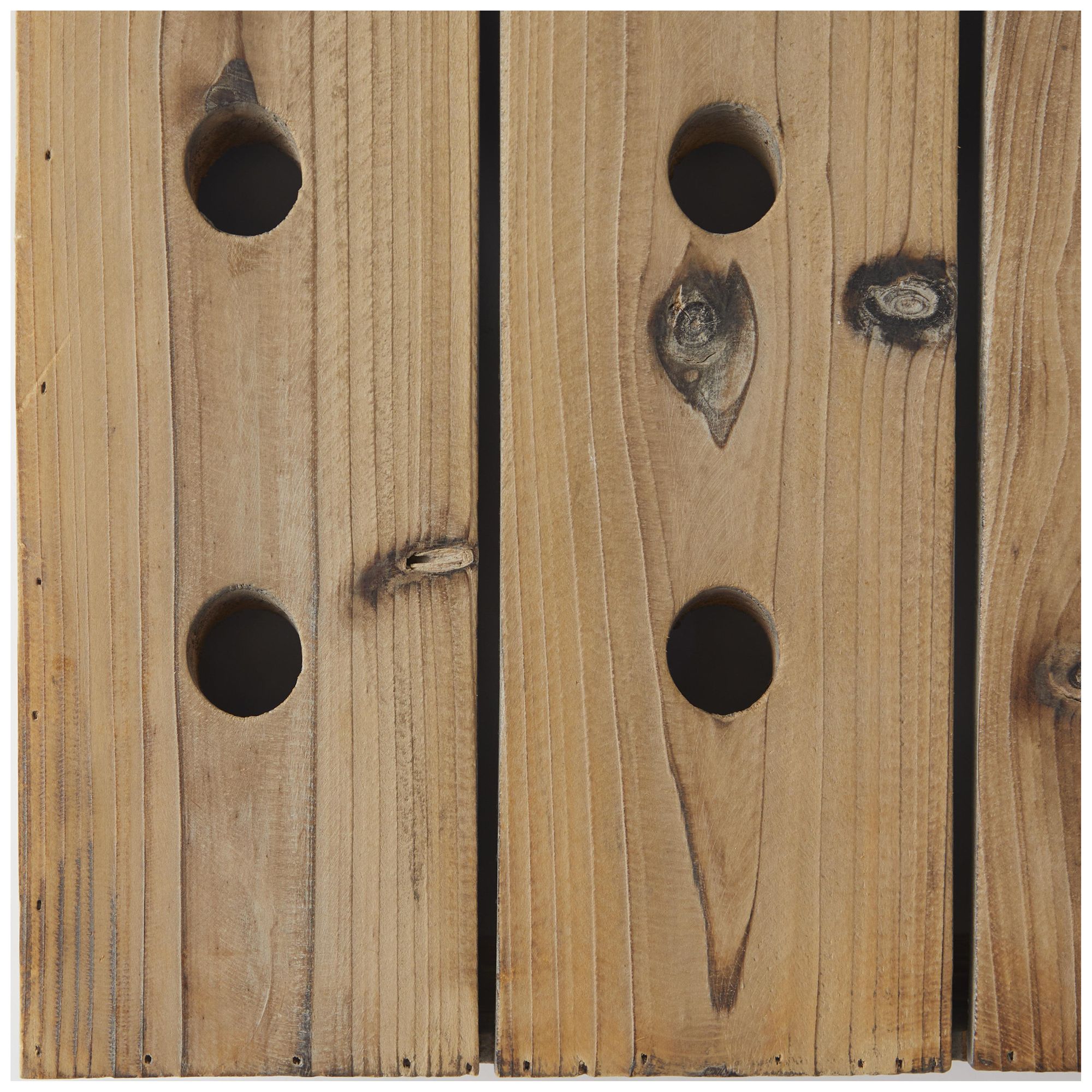 Image 3 Brown Wood Rustic Wall Wine Rack, 21" x 4" x 25" more views