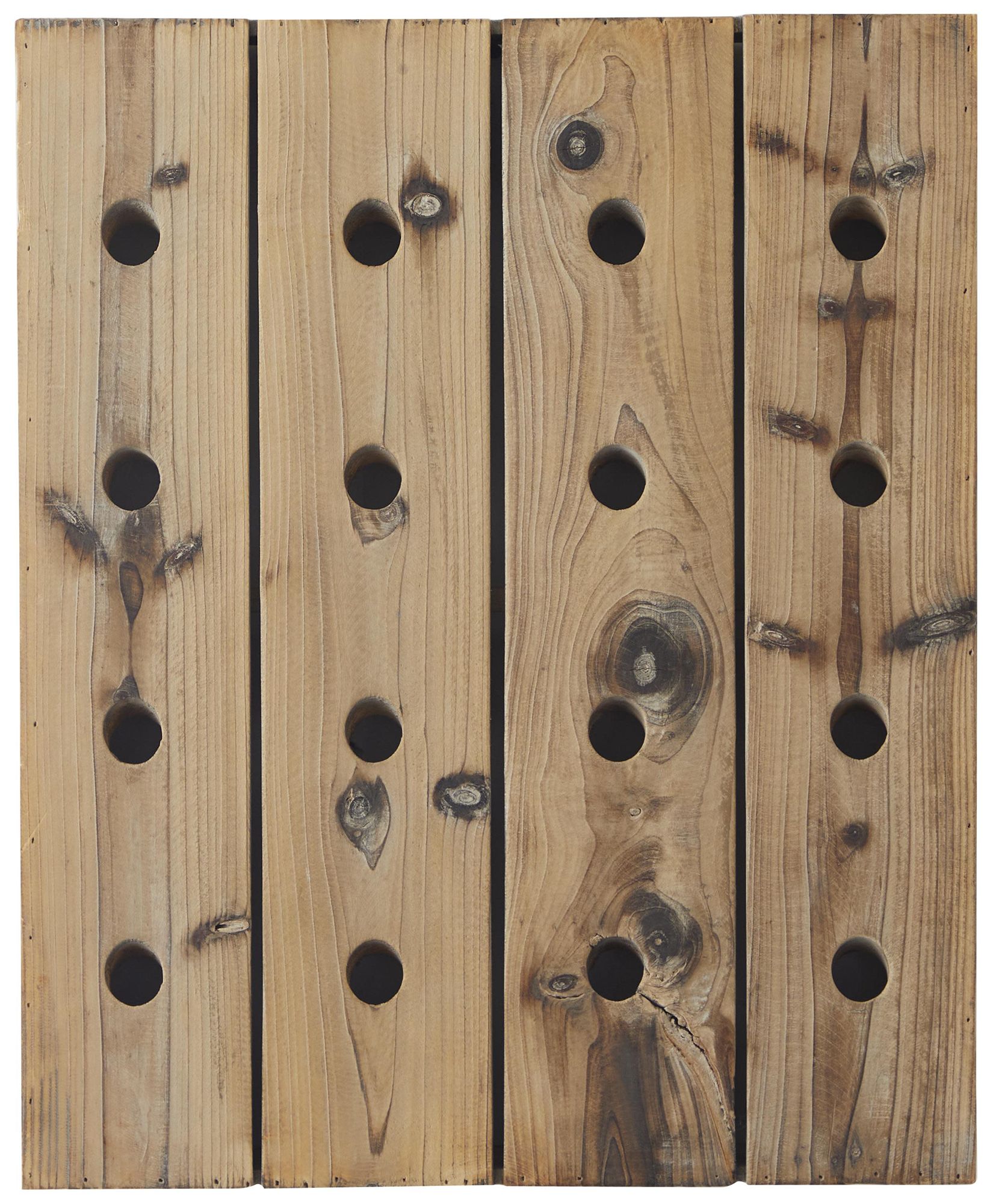 Image 5 Brown Wood Rustic Wall Wine Rack, 21" x 4" x 25" more views