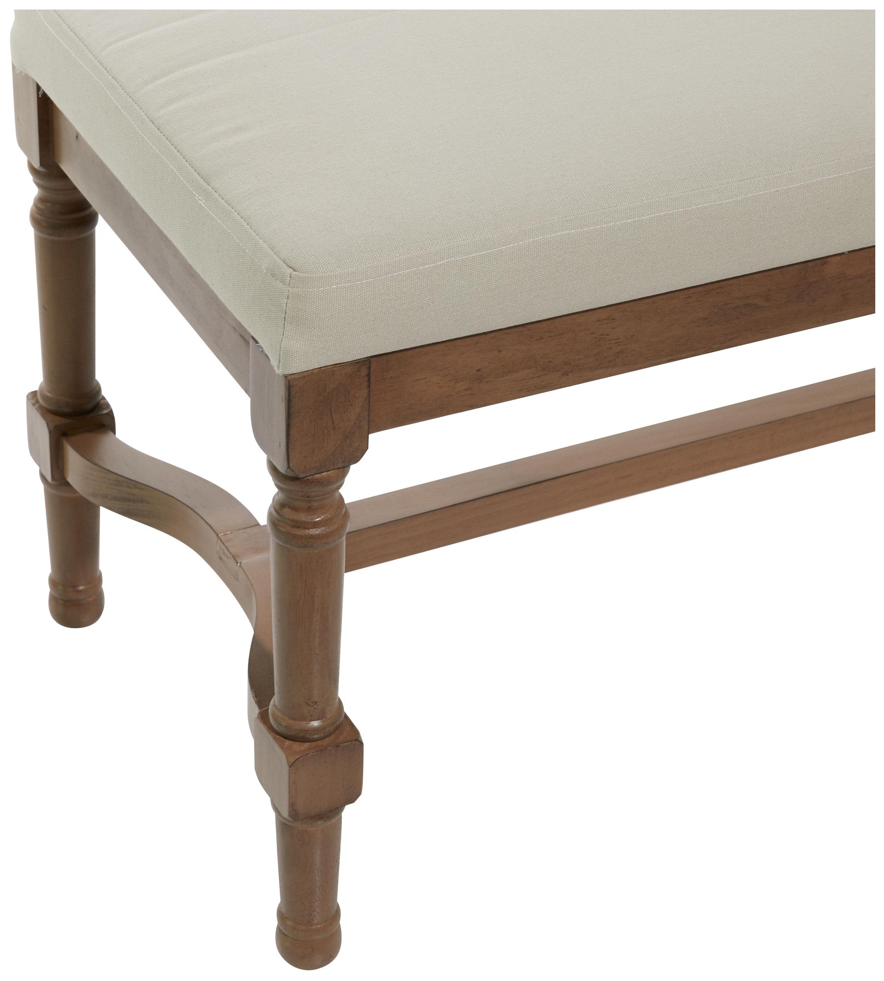 Image 3 Brown Wood Traditional Bench, 47" x 16" x 18" more views