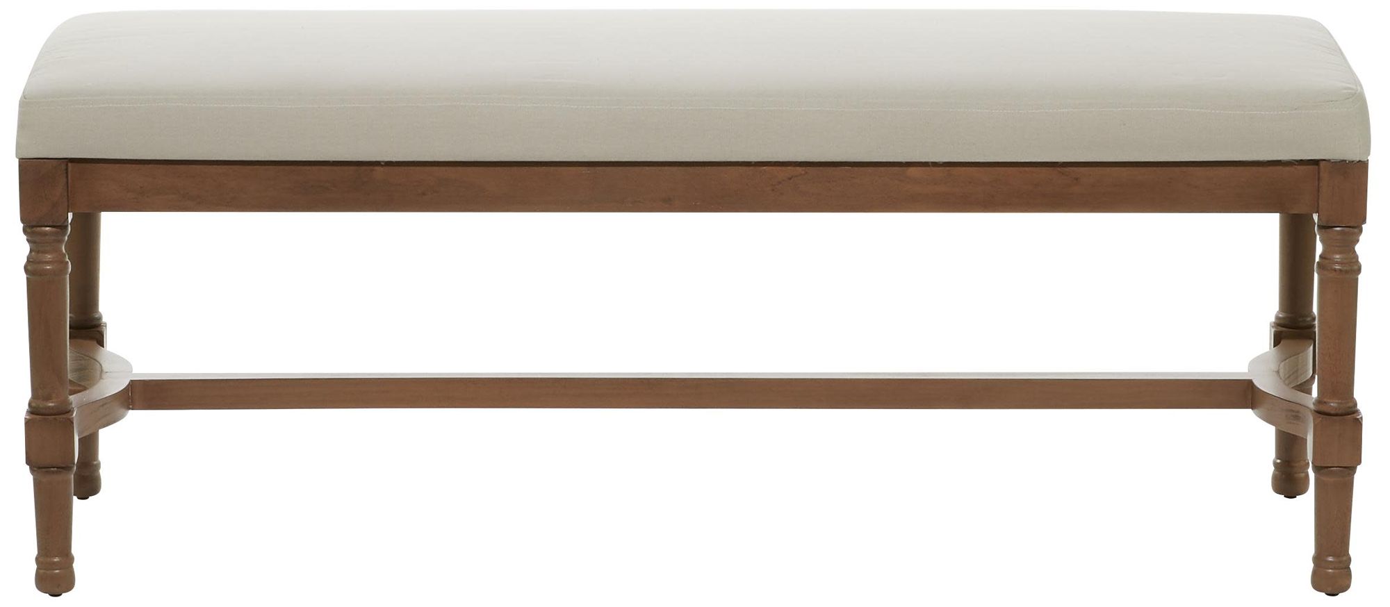 Image 4 Brown Wood Traditional Bench, 47" x 16" x 18" more views