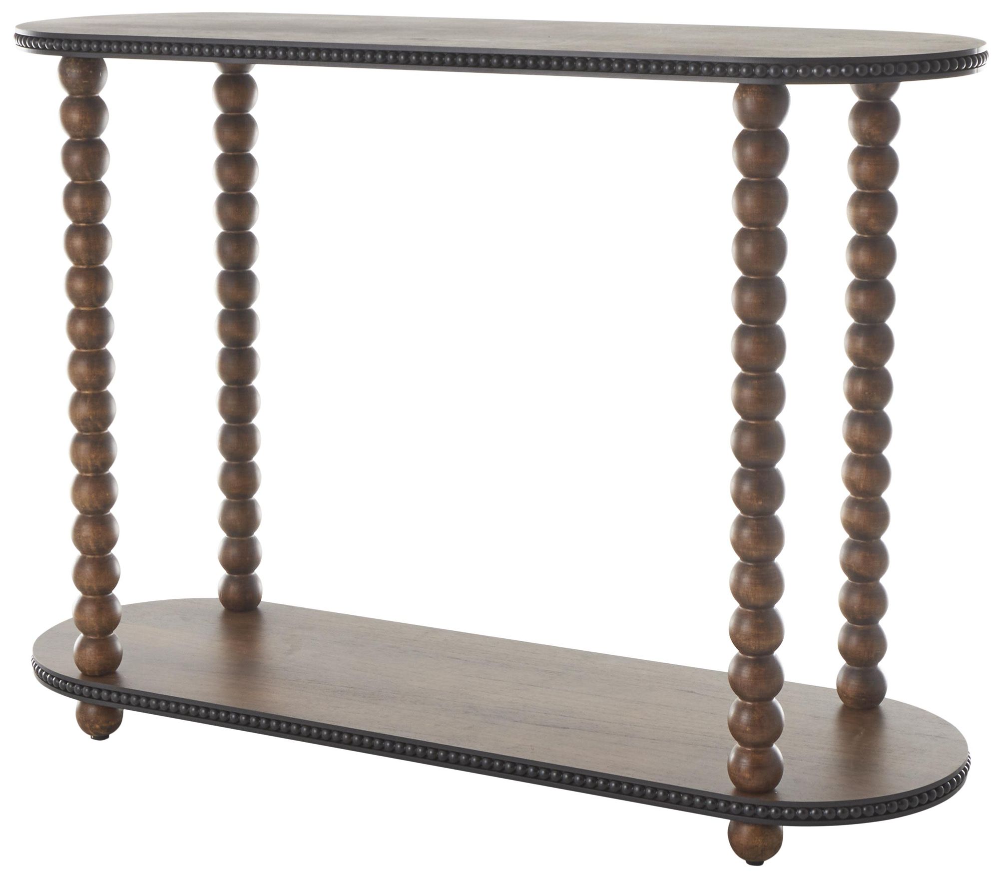 Image 6 Brown Wood Traditional Console Table, 47" x 15" x 34" more views
